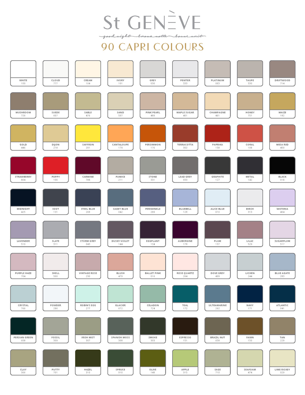 Capri | 90 Colour Sateen